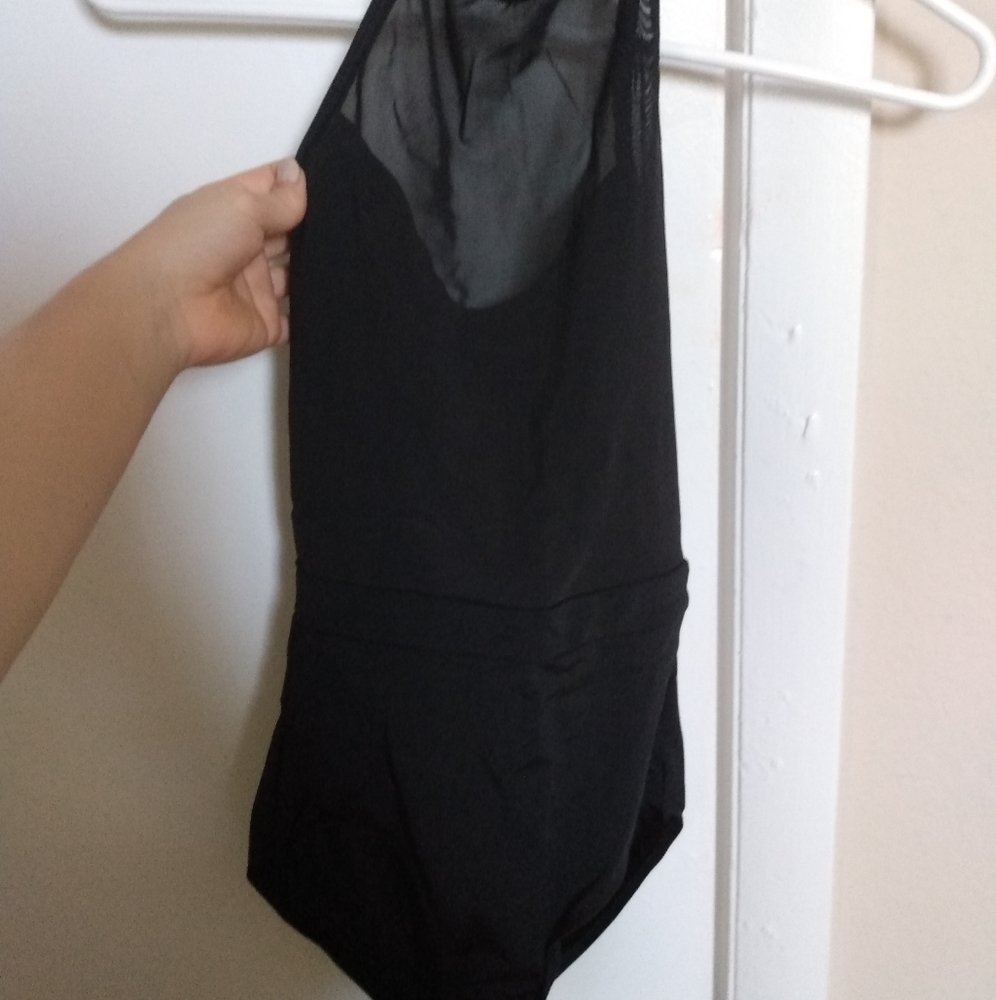 Black with mesh Mariia leotard
